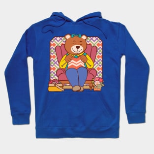 Bear Knitting in Chair Hoodie